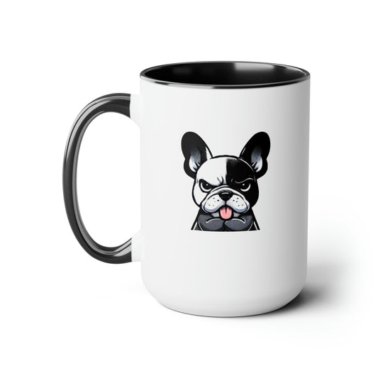 Frenchies vs Everybody - black & white coffee mug