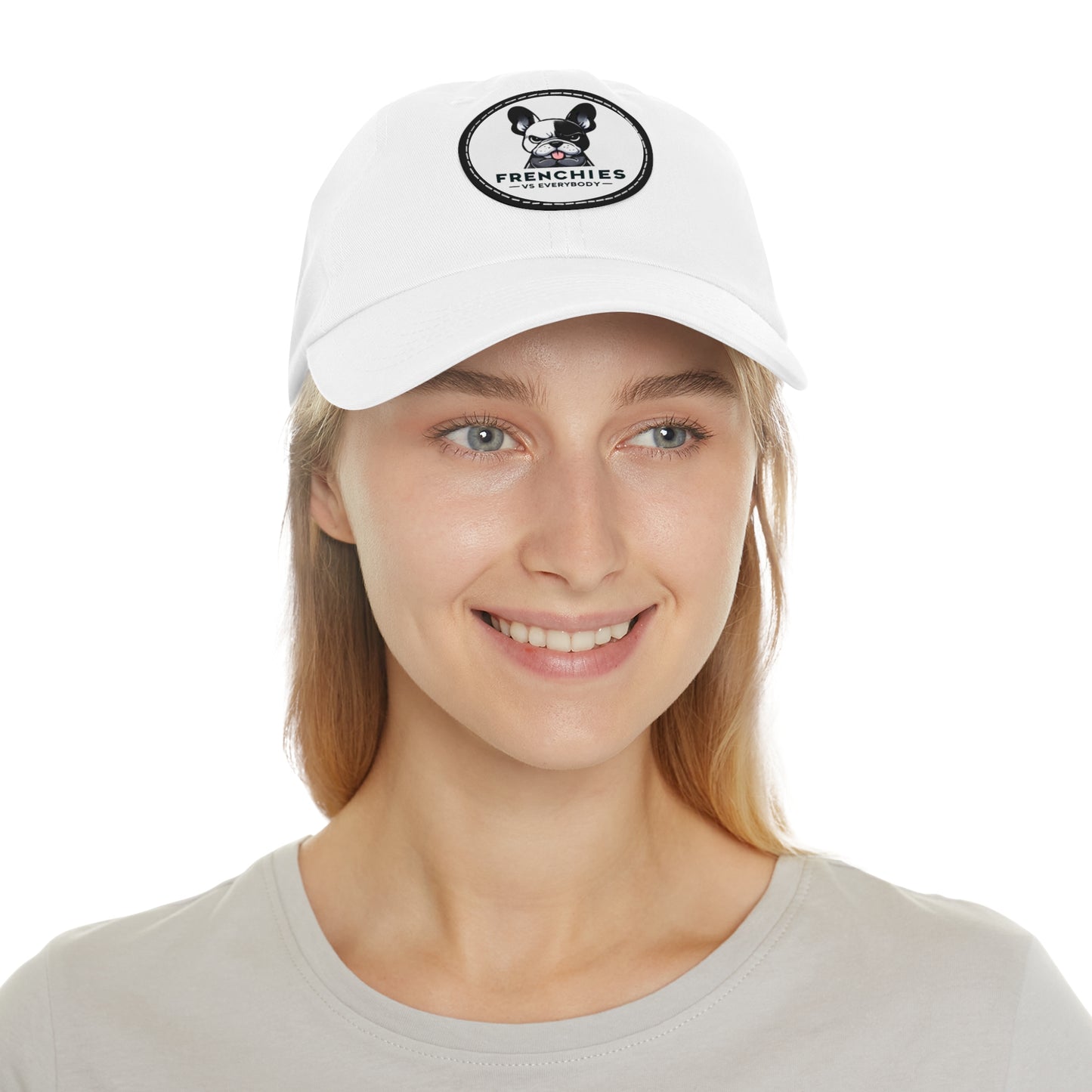 Adult Hat with PU Leather Patch (Round)