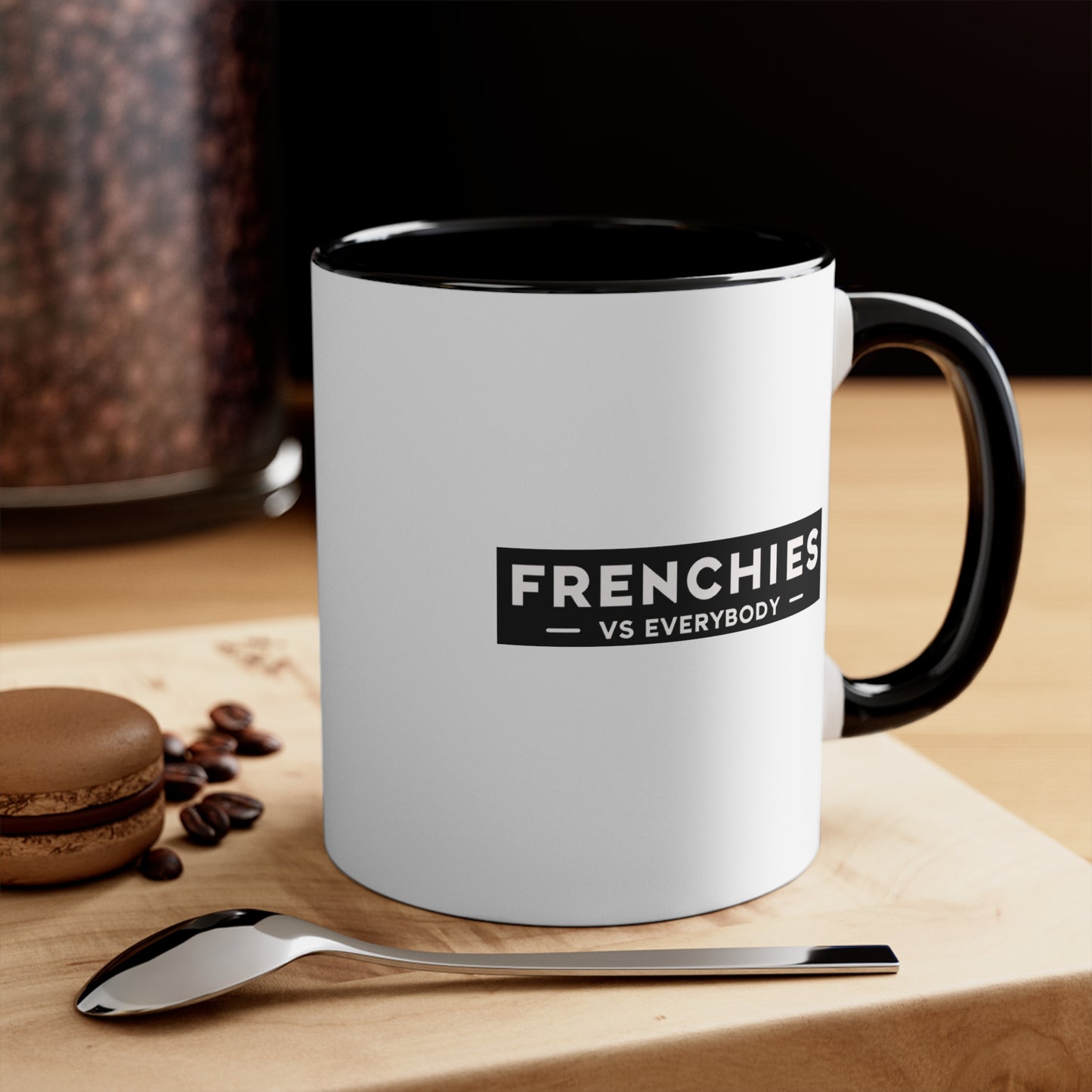 Frenchies vs Everybody - black & white coffee mug