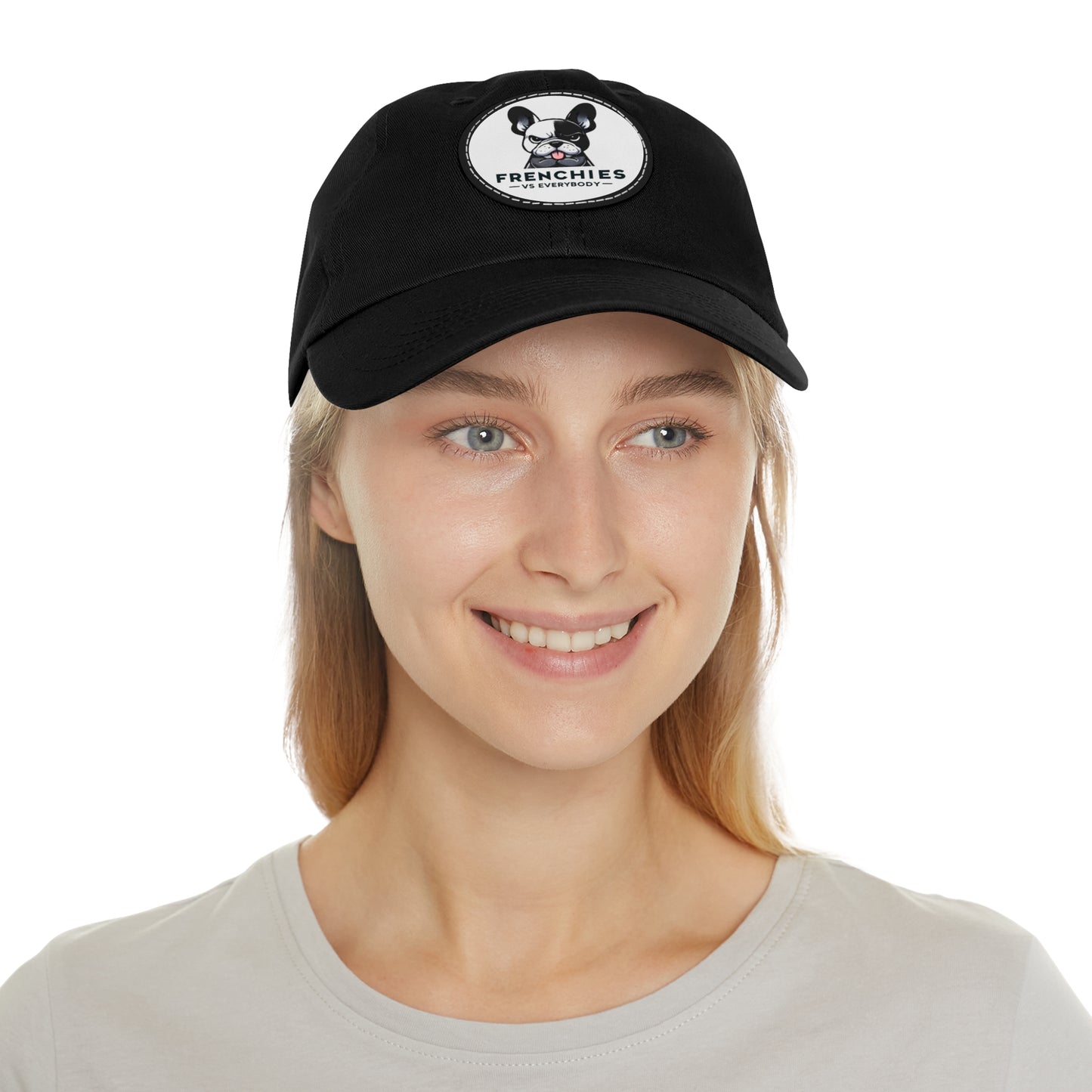 Adult Hat with PU Leather Patch (Round)