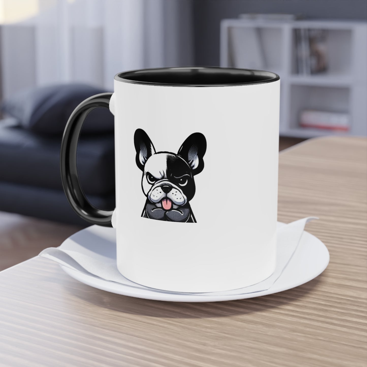 Frenchies vs Everybody - black & white coffee mug